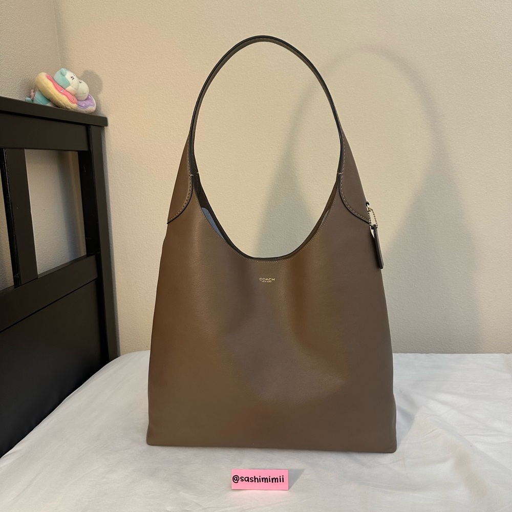 NWOT Coach Brooklyn Shoulder Bag 39 - Dark Stone (Biggest Size)